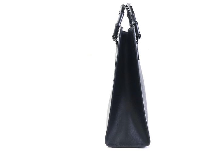 Borsa a mano/Borsa a tracolla Gucci Diana in pelle e bambù Nero - vista 2
