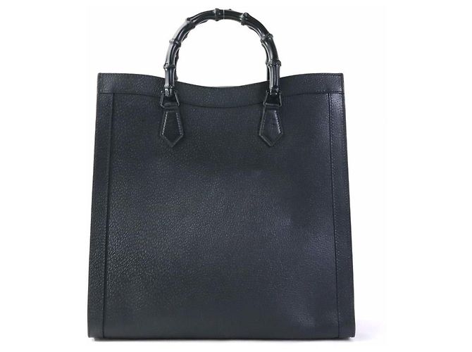 Borsa a mano/Borsa a tracolla Gucci Diana in pelle e bambù Nero - vista 3