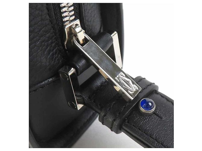 Borsa a pochette Cartier in pelle nera Nero - vista 12