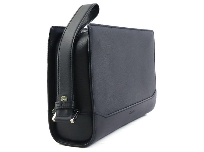 Borsa a pochette Cartier in pelle nera Nero - vista 2