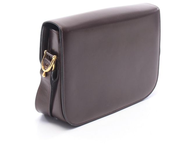 Céline Borsa a tracolla in pelle Horse Carriage Celine Marrone - vista 2