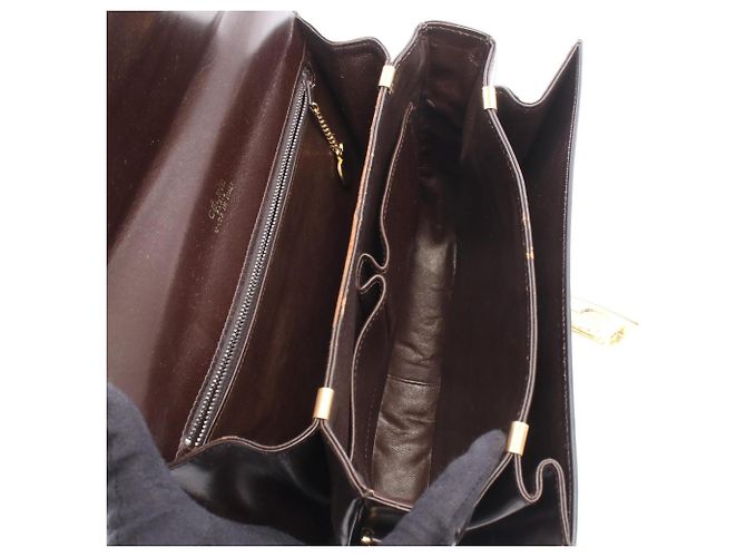 Céline Borsa a tracolla in pelle Horse Carriage Celine Marrone - vista 3