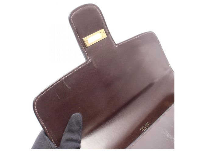 Céline Borsa a tracolla in pelle Horse Carriage Celine Marrone - vista 6