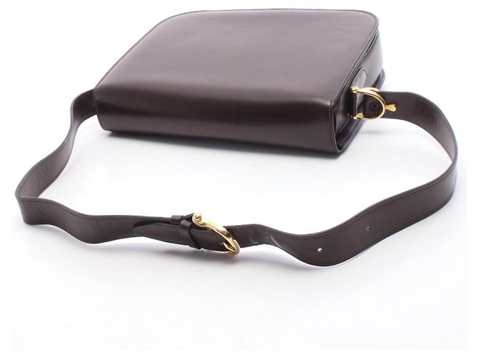 Céline Borsa a tracolla in pelle Horse Carriage Celine Marrone - vista 9