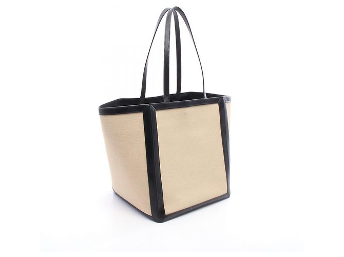 Cabas Céline Borsa Tote Large Square Celine Nero Beige - vista 2