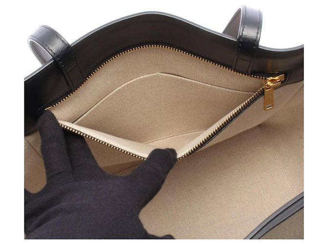 Cabas Céline Borsa Tote Large Square Celine Nero Beige - vista 6