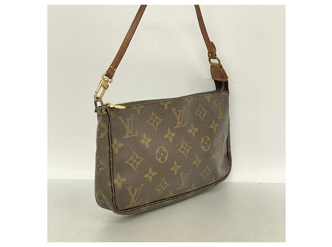 Louis Vuitton Monogram Pochette Accessoires Pouch Castaño - vista 2