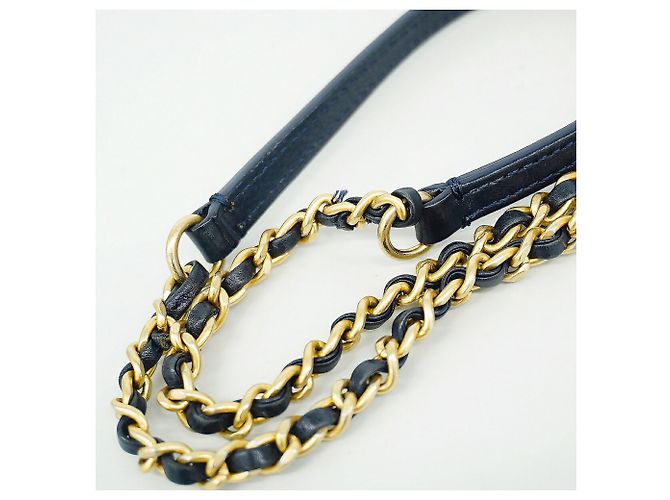 Borsa a spalla con catena Chanel Matelassé Blu navy - vista 7