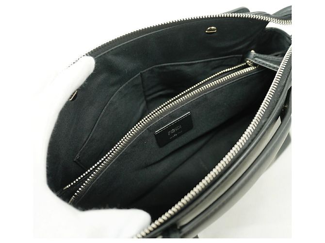 Borsa in pelle Fendi By The Way Nero - vista 4