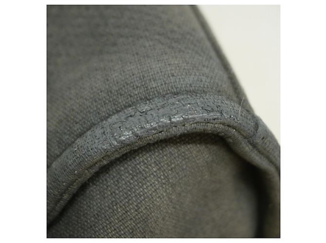 Chanel Deauville Canvas Chain Tote Bag Braun Schwarz - Ansicht 7