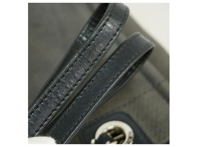 Chanel Deauville Canvas Chain Tote Bag Braun Schwarz - Ansicht 9
