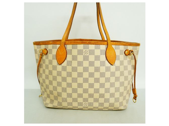 Saco Tote Louis Vuitton Damier Azur Neverfull PM Branco - vista 11