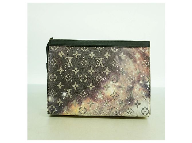 Louis Vuitton Monogram Galaxy Pochette Voyage MM Clutch Bag Nero - vista 10