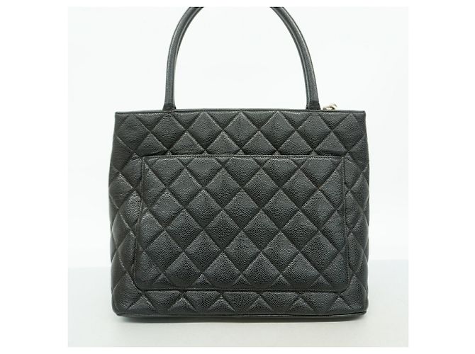 Bolso Tote Chanel de piel de becerro granulada negra Negro - vista 9