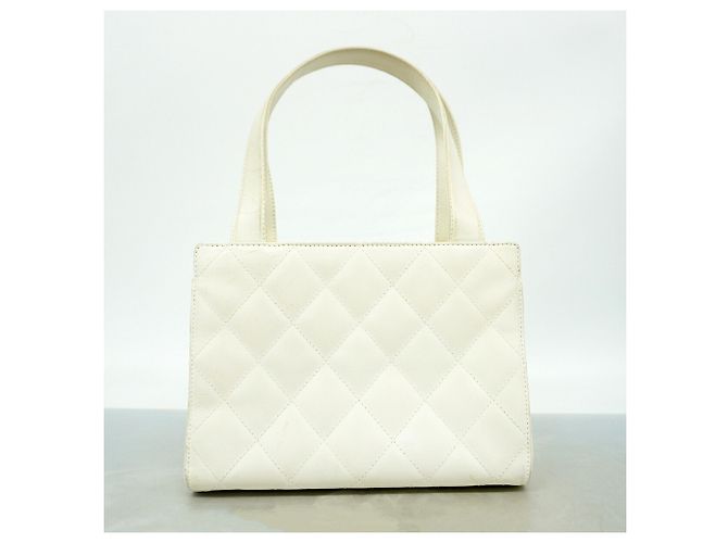 Saco Tote Chanel Wild Stitch em couro Branco - vista 11