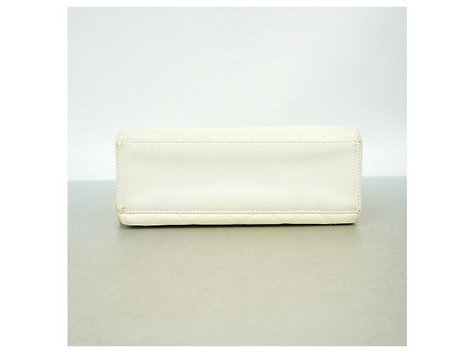 Saco Tote Chanel Wild Stitch em couro Branco - vista 3