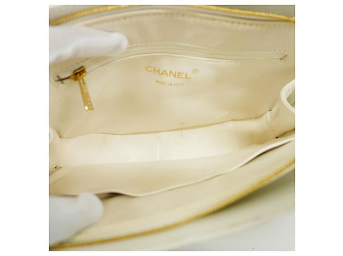 Saco Tote Chanel Wild Stitch em couro Branco - vista 4