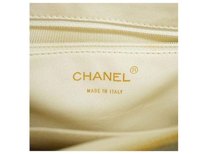 Saco Tote Chanel Wild Stitch em couro Branco - vista 5