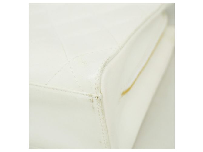 Saco Tote Chanel Wild Stitch em couro Branco - vista 6