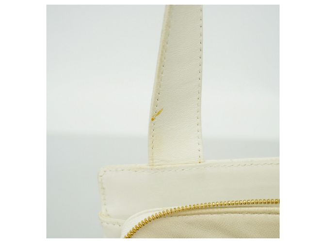 Saco Tote Chanel Wild Stitch em couro Branco - vista 8