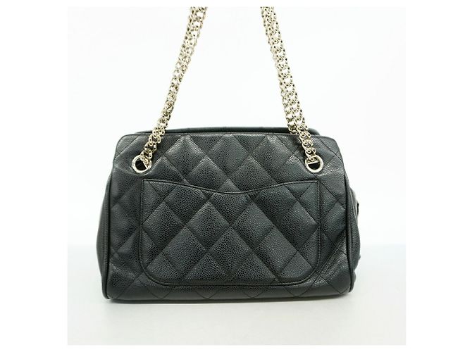 Timeless Borsa a tracolla Chanel Matelassé con catena in pelle caviar nera Nero - vista 10