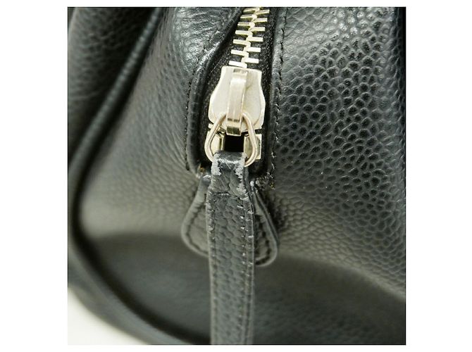 Timeless Borsa a tracolla Chanel Matelassé con catena in pelle caviar nera Nero - vista 7