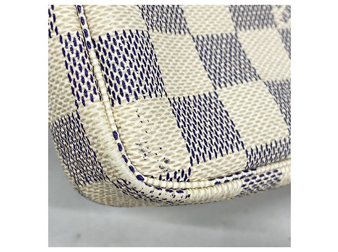 Louis Vuitton Damier Azur Mini Pochette Accessoires Bianco - vista 6
