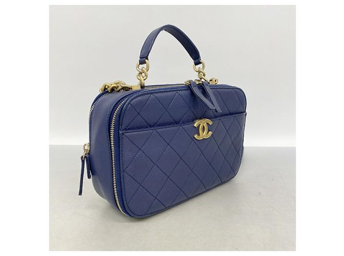 Borsa Vanity Chanel Navy Blu navy - vista 2