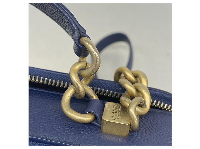 Borsa Vanity Chanel Navy Blu navy - vista 8
