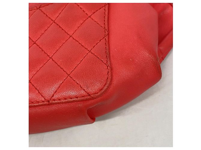 Timeless Borsa Sling Chanel Matelassé in pelle d'agnello Rosso - vista 6