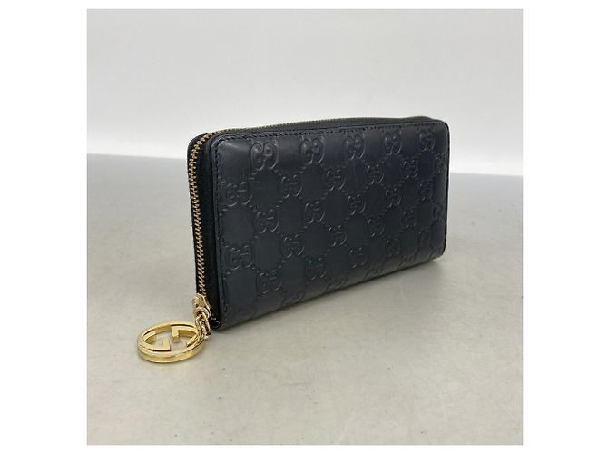 Gucci Black Leather Long Wallet - view 2