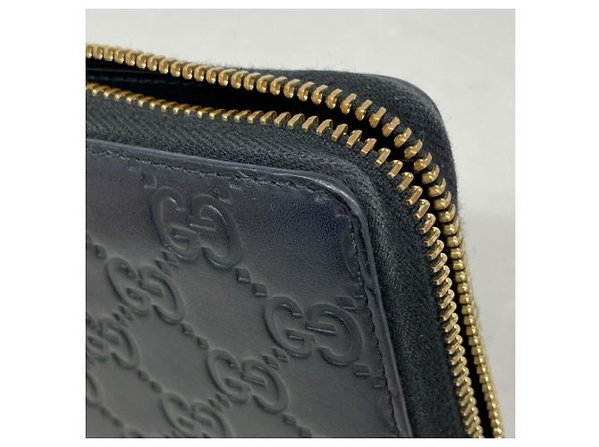 Gucci Black Leather Long Wallet - view 6