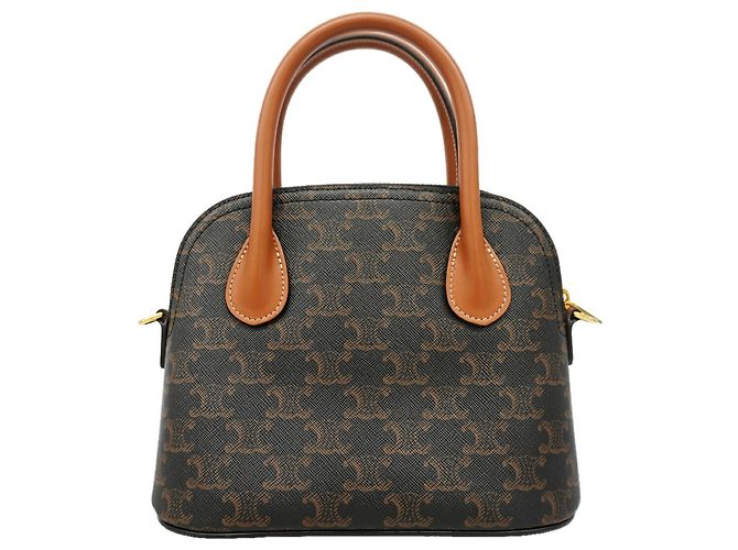 Céline Borsa Celine Triomphe Onorin Marrone Nero - vista 10