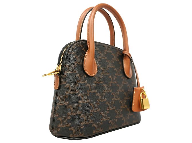 Céline Borsa Celine Triomphe Onorin Marrone Nero - vista 2