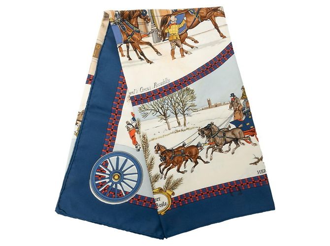 Hermès Foulard in seta multicolore Hermes - vista 3