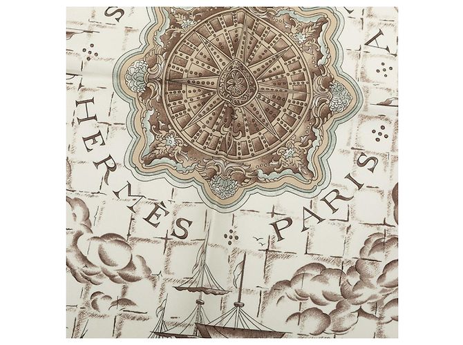 Hermès Foulard Hermes Carre 90 AZVLEJOS Marrone - vista 6