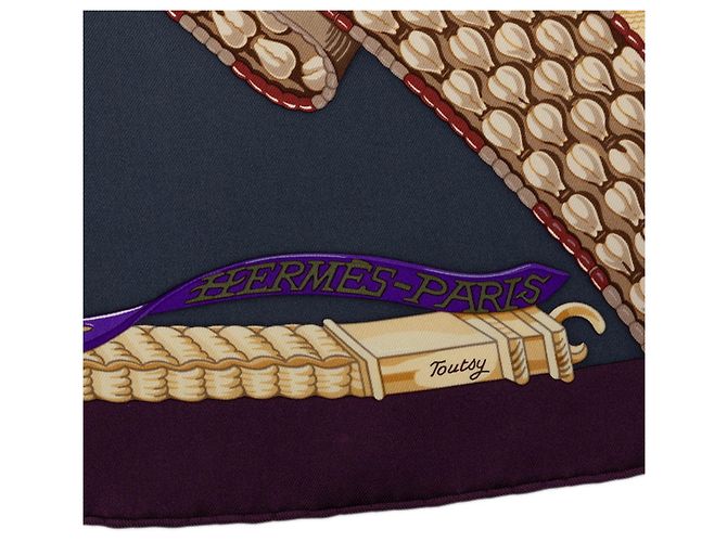 Hermès Hermes Carre 90 Ceintures et Liens Schal Mehrfarben Lila - Ansicht 3