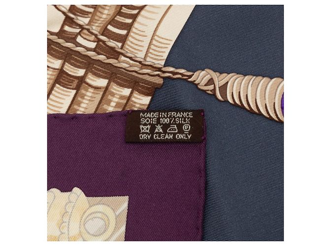 Hermès Hermes Carre 90 Ceintures et Liens Schal Mehrfarben Lila - Ansicht 7
