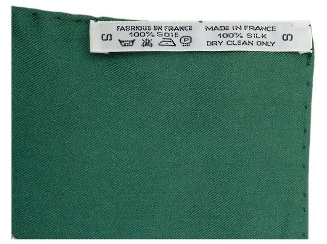 Silk In Hermès Hermes Carre 90 LES TAMBOURS Schal Mehrfarben Grün - Ansicht 8
