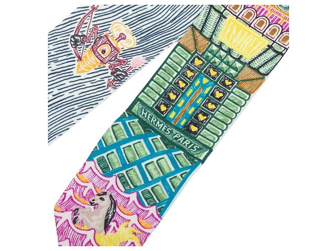 Hermès Carré Hermes Twilly SUPER SILK QUEST Multicolore - vue 2