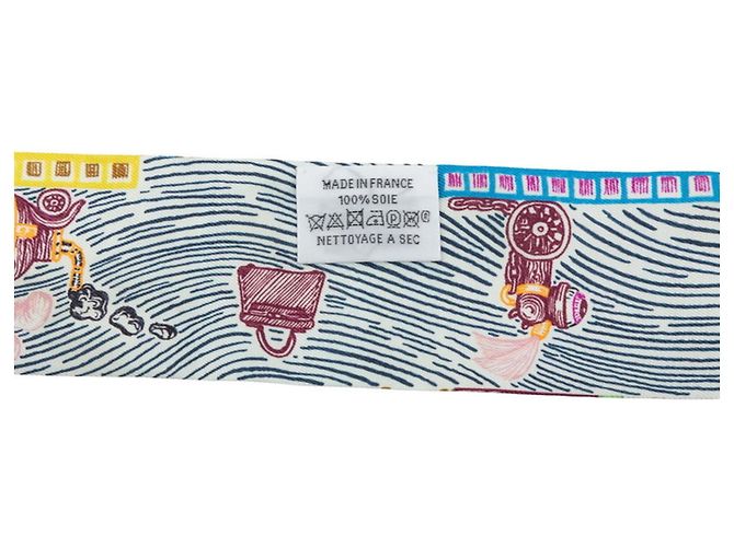 Hermès Carré Hermes Twilly SUPER SILK QUEST Multicolore - vue 4