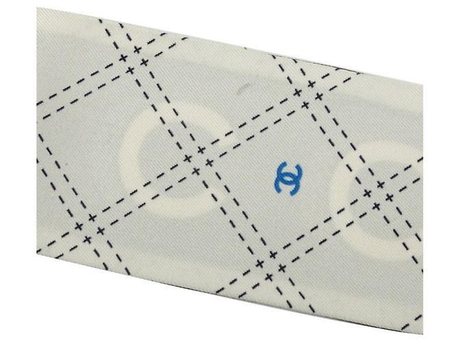 Sciarpa Chanel Coco Mark Nero Bianco - vista 2