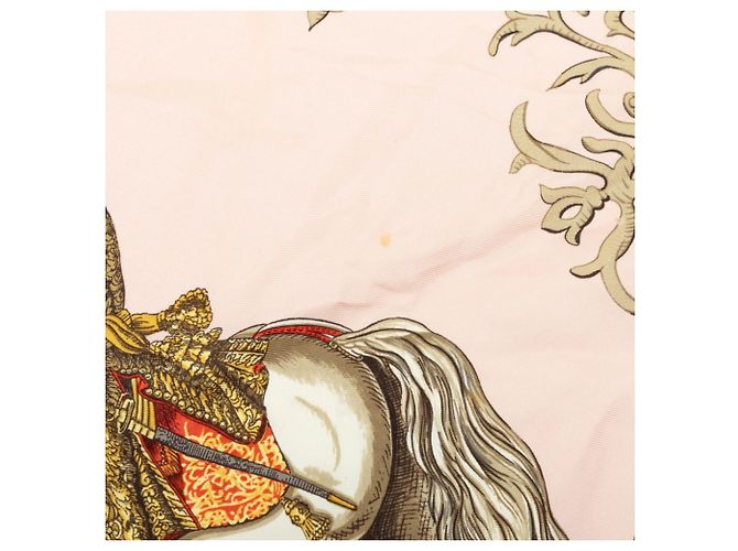 Silk In Hermès Foulard Hermes Carre 90 LVDOVICVS MAGNVS Rosa Multicolore - vista 6