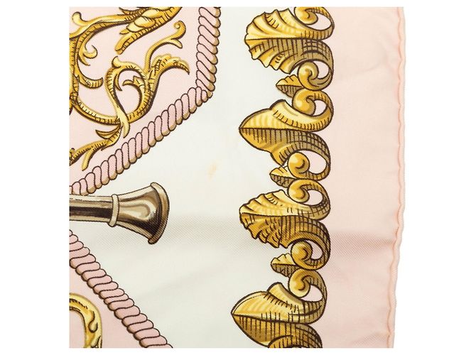 Silk In Hermès Foulard Hermes Carre 90 LVDOVICVS MAGNVS Rosa Multicolore - vista 7