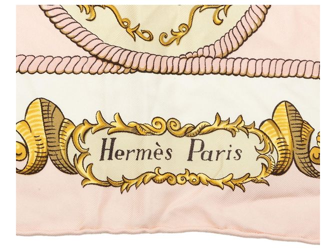 Silk In Hermès Foulard Hermes Carre 90 LVDOVICVS MAGNVS Rosa Multicolore - vista 8