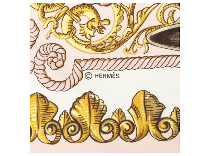 Silk In Hermès Foulard Hermes Carre 90 LVDOVICVS MAGNVS Rosa Multicolore - vista 9