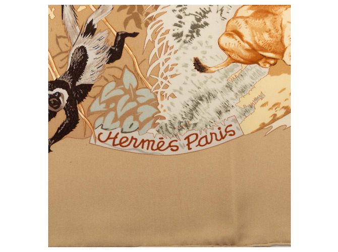 Hermès Hermes Carre 90 Africa Schal Beige - Ansicht 6