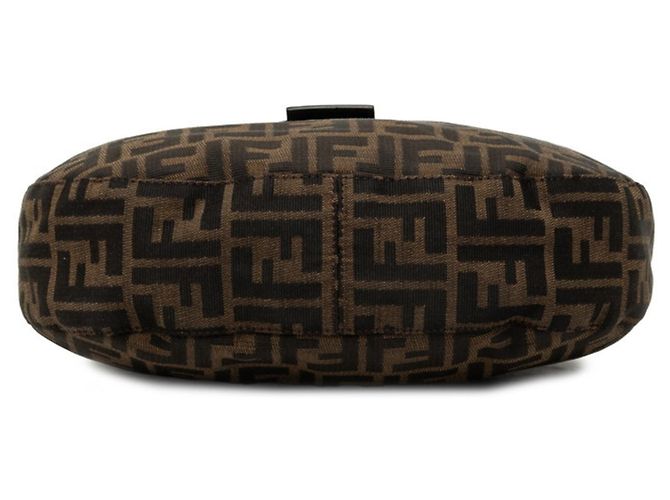 Fendi Zucca Tote Bag Braun Leder und Canvas - Ansicht 3