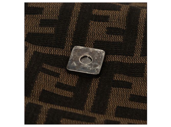 Fendi Zucca Tote Bag Braun Leder und Canvas - Ansicht 4