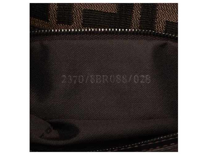 Fendi Zucca Tote Bag Braun Leder und Canvas - Ansicht 6